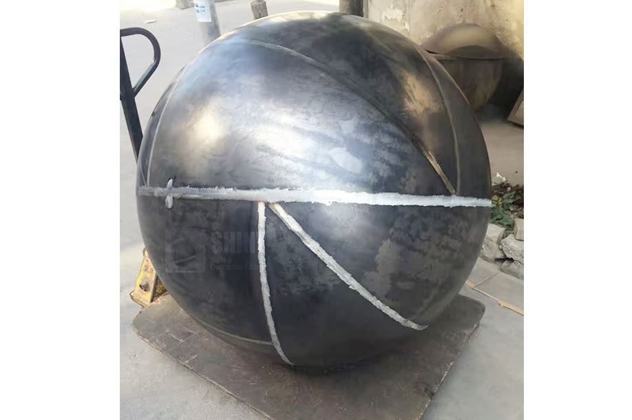 large hollow steel hemispheres